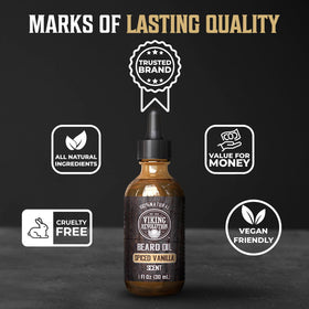 Viking Revolution label close-up listing argan and jojoba ingredients