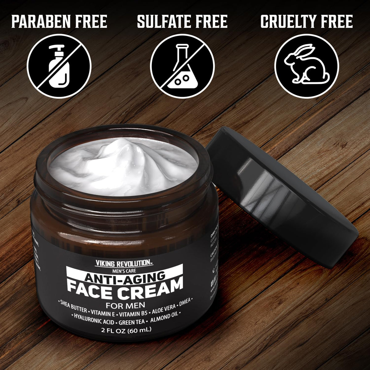 Viking Revolution label close-up highlighting key ingredients for informed users