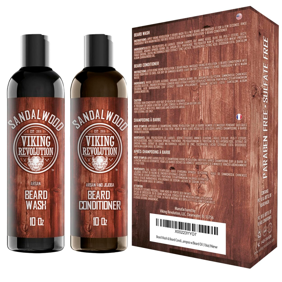 Viking Revolution beard shampoo lather on stubble demonstrating gentle deep cleansing
