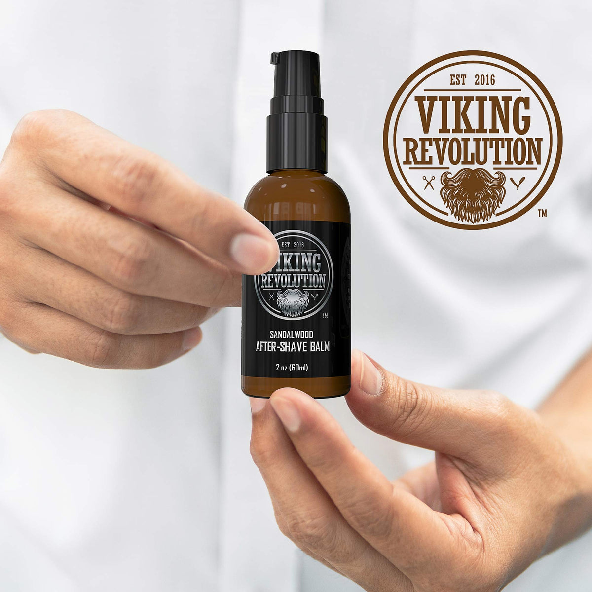 Viking Revolution on bathroom shelf with towel conveying daily routine convenience