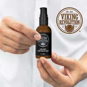 Viking Revolution on bathroom shelf with towel conveying daily routine convenience