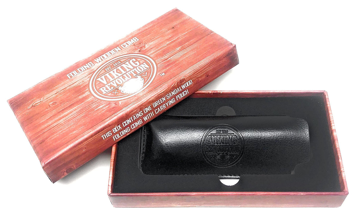 Viking Revolution comb on bathroom vanity, stylish everyday grooming presence