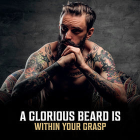Viking Revolution styled beard on vanity conveying confident groomed look