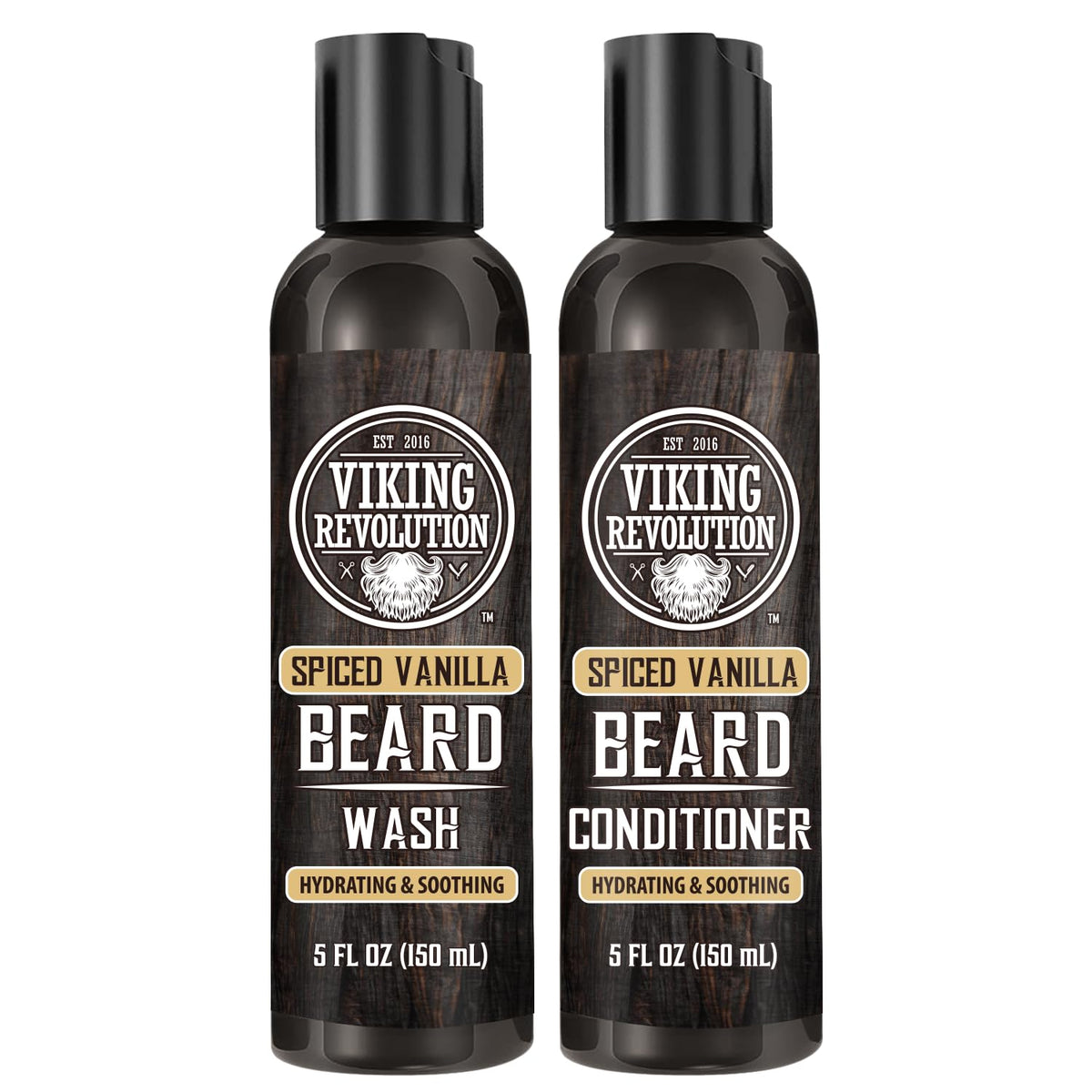 Styling scene with Viking Revolution on vanity for organized daily beard grooming