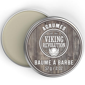 Viking Revolution man applying balm outdoors illustrating easy styling benefit