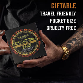 Viking Revolution man outdoors using tin emphasizing durable, on-the-go scent solution