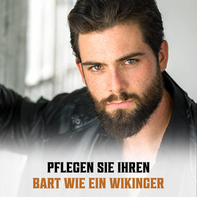Viking Revolution lifestyle image of man outdoors with beard, conveys fresh scented confidence
