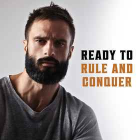 Viking Revolution grooming setup on vanity with sandalwood accents, evokes pleasant scent and routine