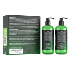 Viking Revolution bottles on a shower shelf suggesting daily use and refreshed scalp comfort