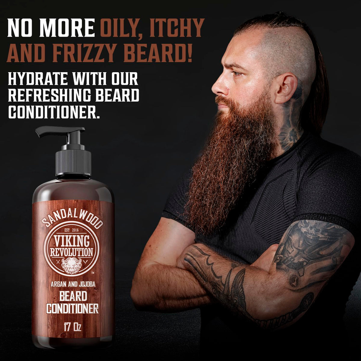 Viking Revolution open cap showing creamy texture for easy application and detangling