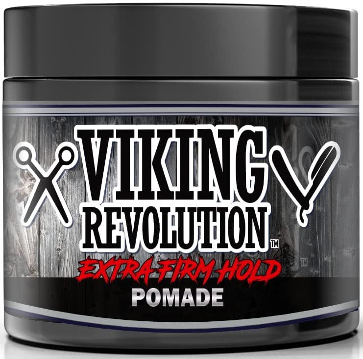 Viking Revolution open jar close-up of pomade texture for easy application benefit