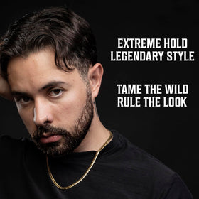 Viking Revolution pomade on hand ready to apply for controlled styling