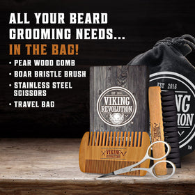Viking Revolution pear wood comb close-up of teeth preventing tangles