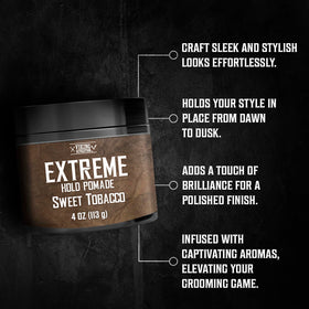 Viking Revolution pomade in hand being warmed for smooth, controlled styling