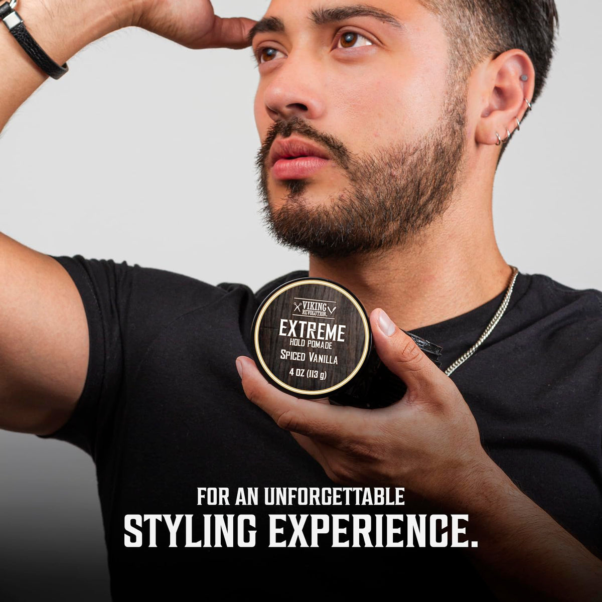 Viking Revolution open jar showing creamy texture for easy styling