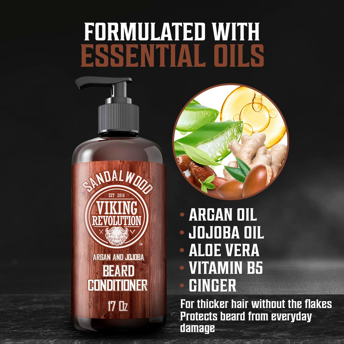Viking Revolution pouring conditioner into hand demonstrating smooth consistency for quick rinsing