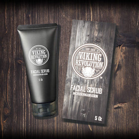 Viking Revolution applied before shaving on male face demonstrating smoother shave preparation benefit