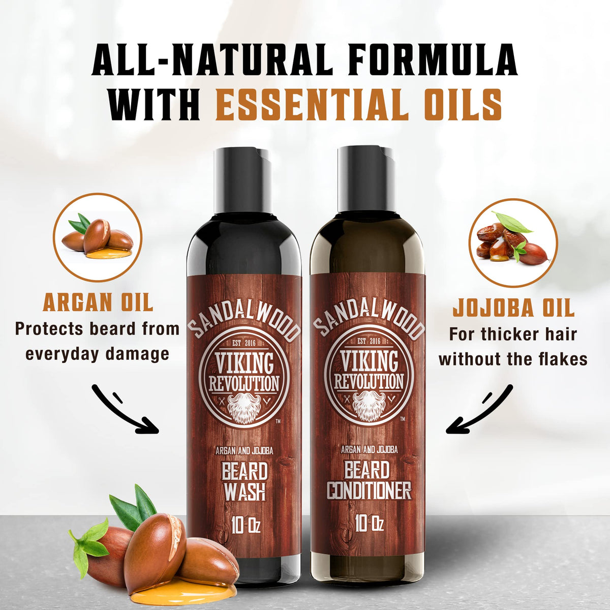 Viking Revolution products arranged on a bathroom sink for daily grooming convenience