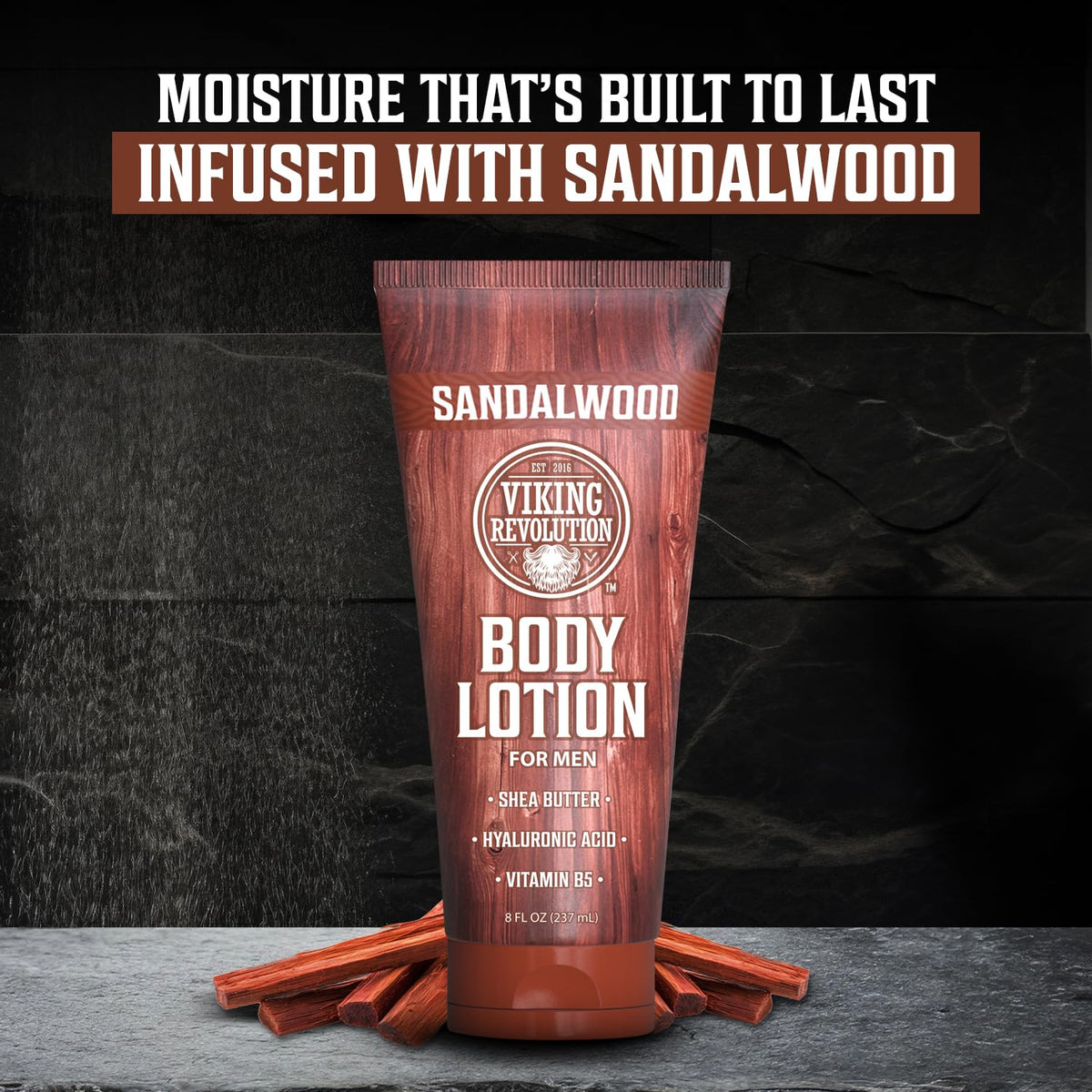 Viking Revolution applied after shower to demonstrate fast-absorbing hydration benefit