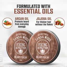Viking Revolution hands applying balm to fingertips to show easy warming and absorption