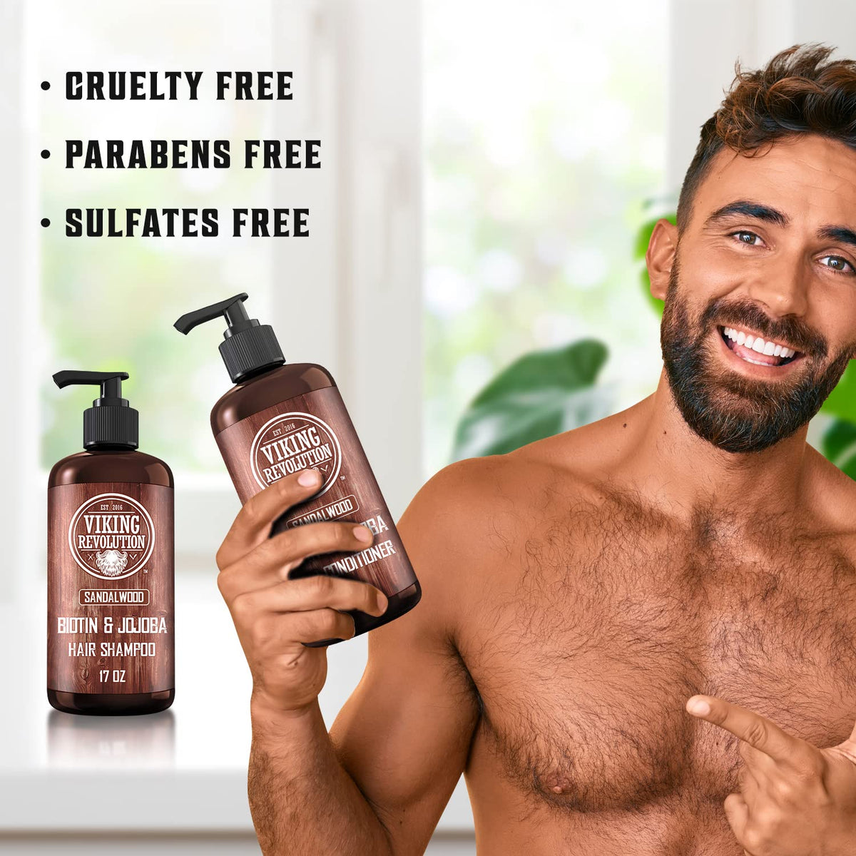 Viking Revolution conditioner close-up showing creamy moisturizing formula
