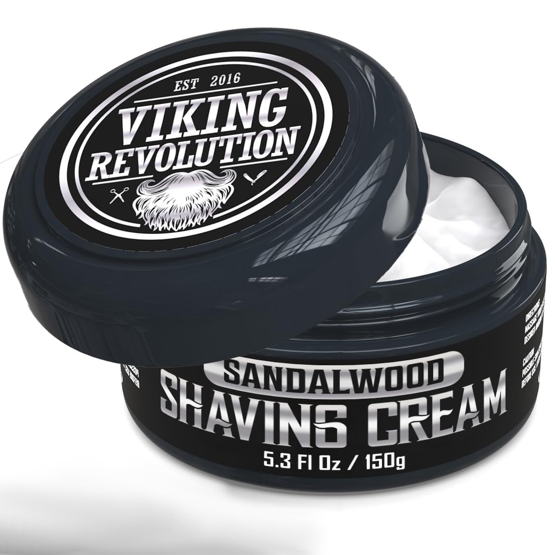 Viking Revolution front tub view showing label and 5.3 oz size benefits