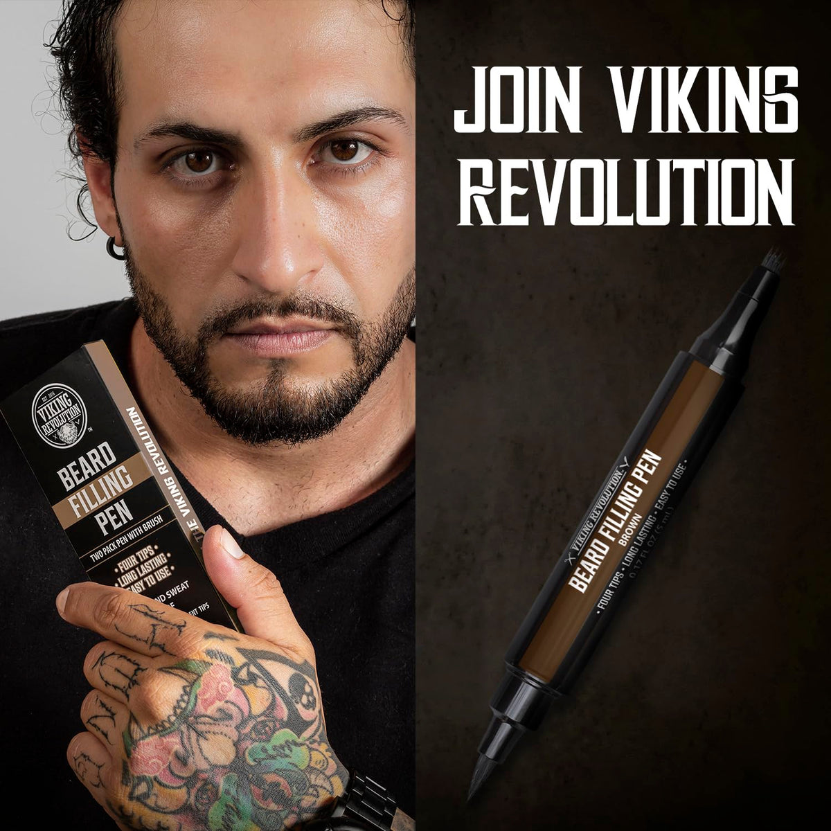 Viking Revolution pen beside ruler demonstrating compact travel size