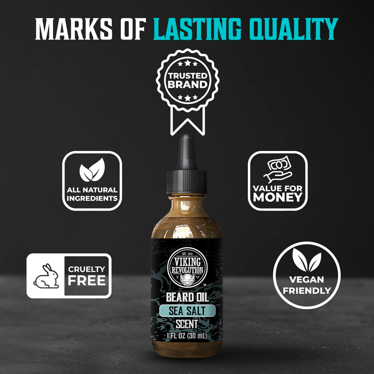 Viking Revolution showing smoothed beard after conditioning and taming