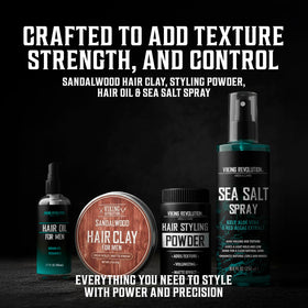 Viking Revolution sea salt spray bottle close-up for added texture and lift
