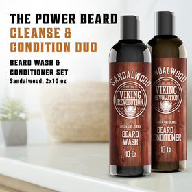 Viking Revolution shampoo label close-up highlighting argan and jojoba oils