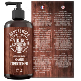 Viking Revolution conditioner beside ruler showing 17oz size for value and long-term use