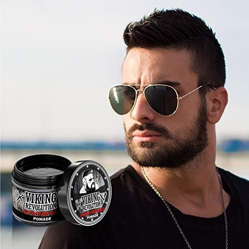 Viking Revolution finished pompadour hairstyle demonstrating strong hold benefit