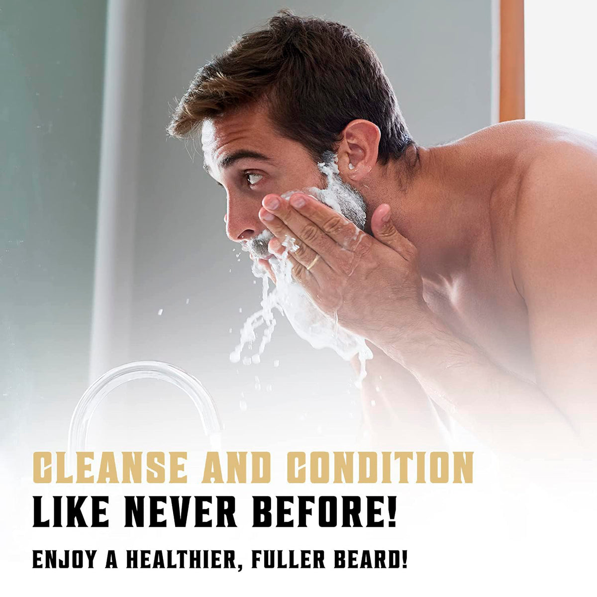 Viking Revolution rich foam lather demonstrating deep cleansing action