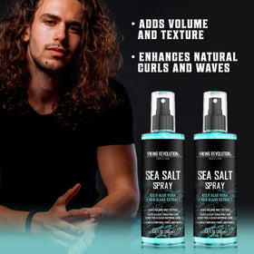 Viking Revolution texture shown in hair before and after for visible volume benefit