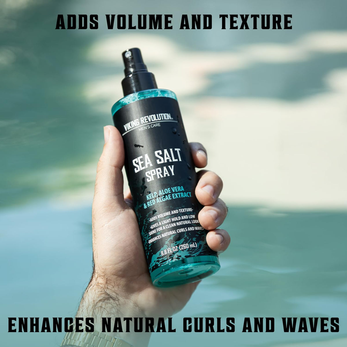 Viking Revolution textured hair close-up showing enhanced waves and volume