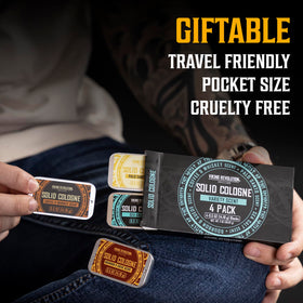 Viking Revolution travel pouch and tins packed in a toiletry kit for organized portability benefit: spill-proof storage