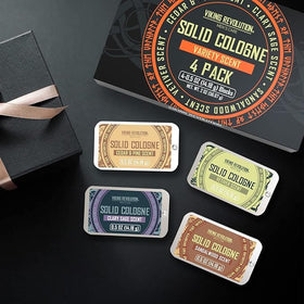 Viking Revolution tins inside a toiletry bag showing portability and gifting