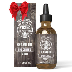 Viking Revolution front bottle shot showing clean unscented beard oil
