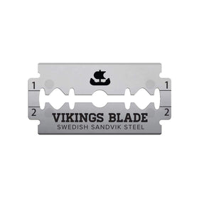 Vikings Blade close-up of blade edge highlighting platinum-coated Swedish steel sharpness
