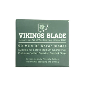 Vikings Blade installed in a safety razor demonstrating comfortable, precise shaving