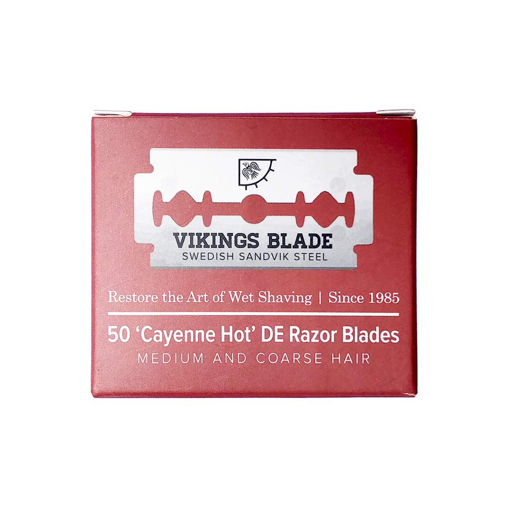 Vikings Blade in-use shot demonstrating smooth shave and precise control with razor