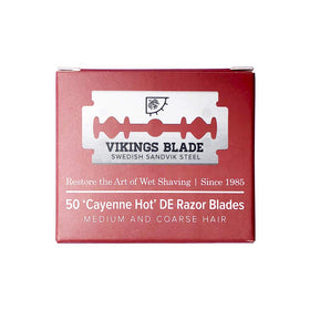 Vikings Blade in-use shot demonstrating smooth shave and precise control with razor