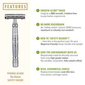 VIKINGS BLADE Vulcan long handle detail for improved grip and balanced control