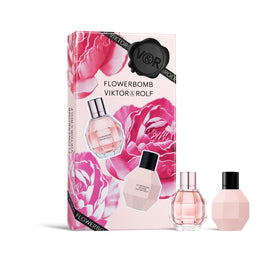 Viktor&Rolf front packaging of Flowerbomb discovery set showing both travel sprays