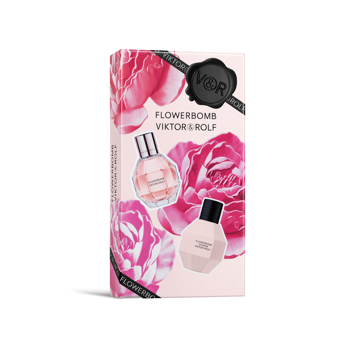 Viktor&Rolf Flowerbomb flatlay with flowers illustrating fragrance inspiration