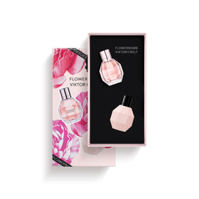 Viktor&Rolf Flowerbomb sprays inside handbag demonstrating convenient travel use