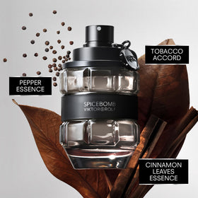 Viktor&Rolf Spicebomb close-up of bottle cap and texture highlighting premium finish