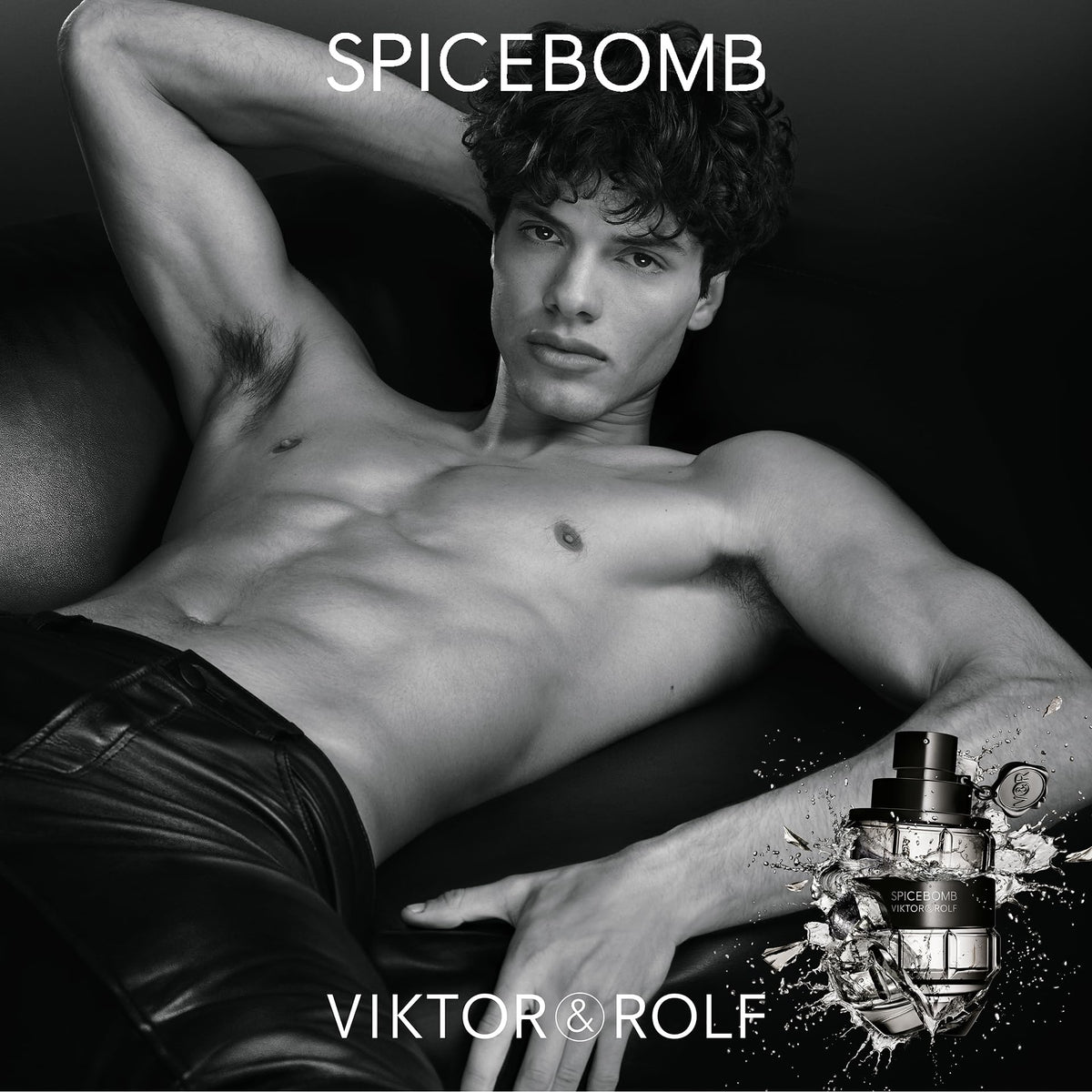 Viktor&Rolf Spicebomb arranged with grapefruit, saffron, tobacco to show scent composition