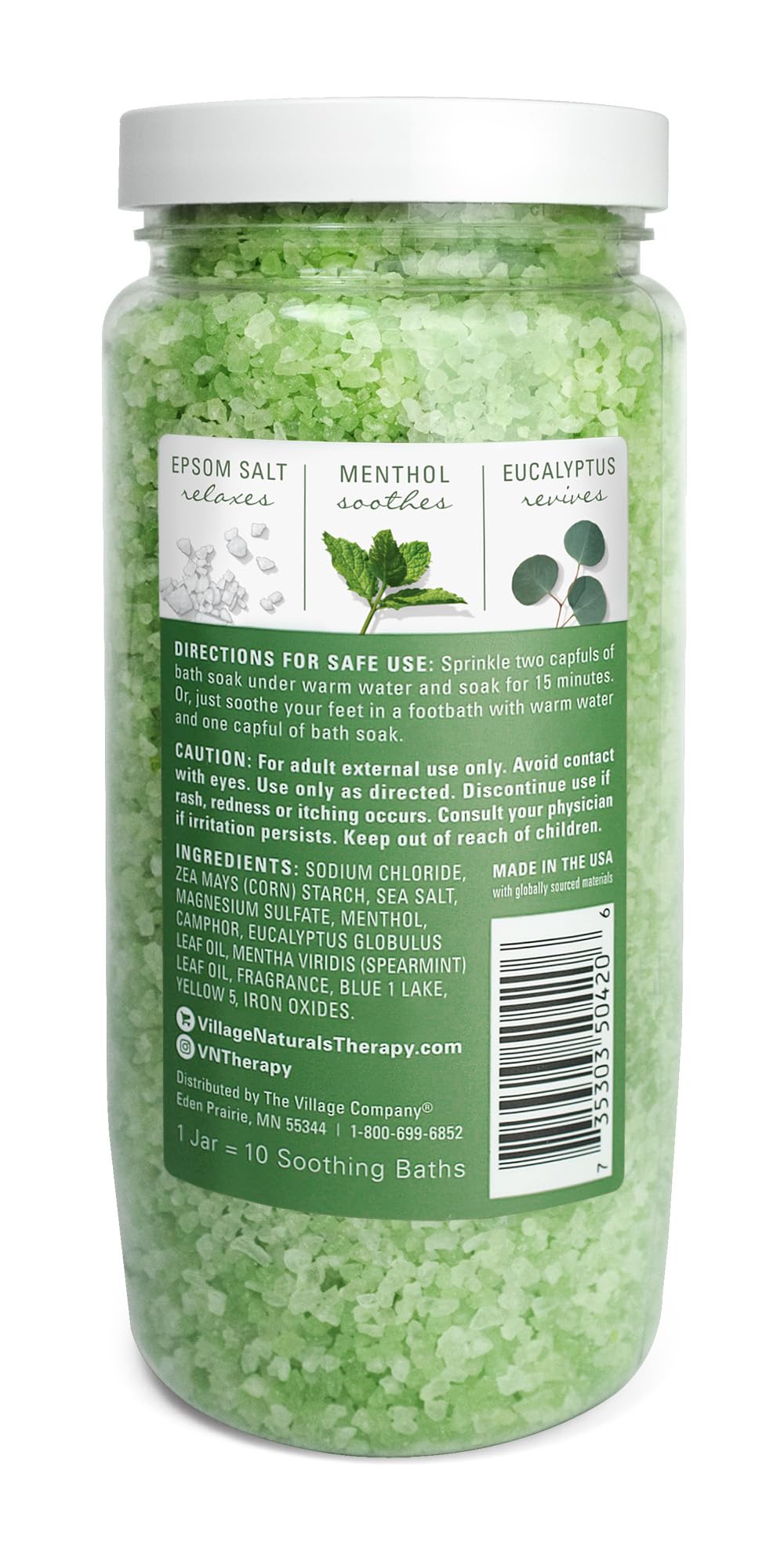 Village Naturals Therapy crystal texture close-up highlighting concentrated minerals