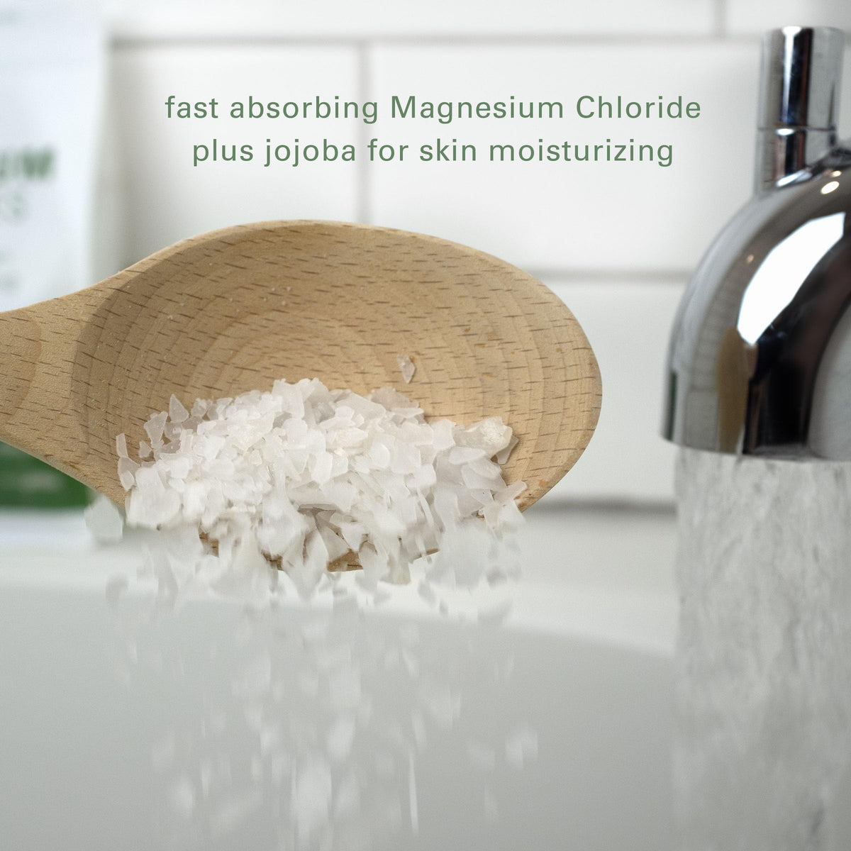 Village Naturals ingredients display with jojoba oil and eucalyptus for skin hydration